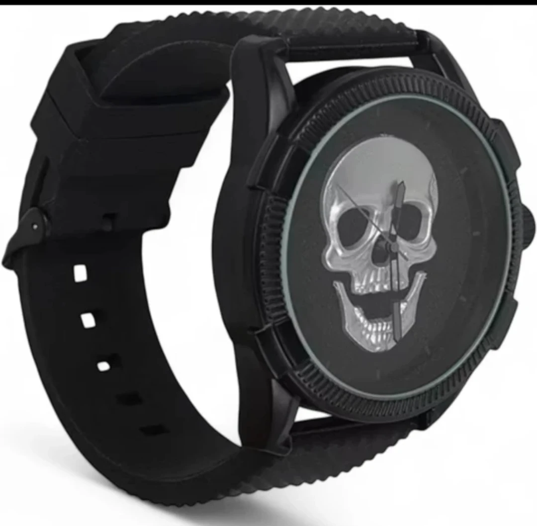 Ed Hardy Black Skull Quartz Watch