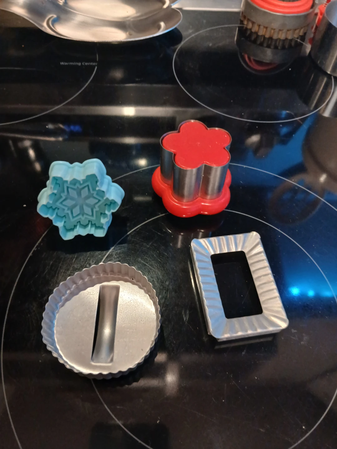 Cookie Cutters - Snowflake, Flower, Oval, Rectangle