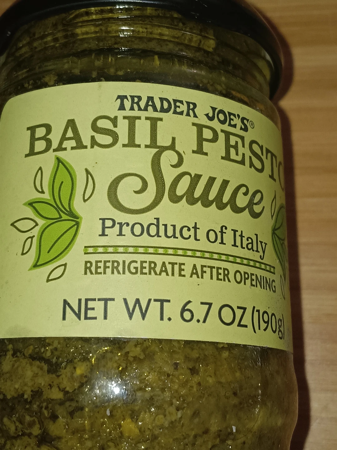 Trader Joe's Basil Pesto Sauce, 6.7 oz