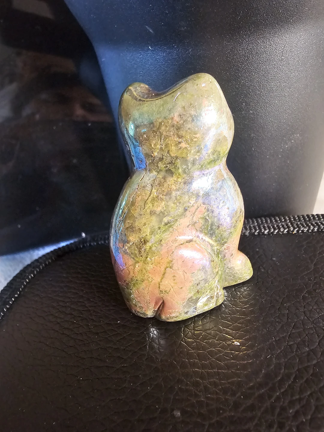 Crystal ocean jasper Cat Figurine - photo 4