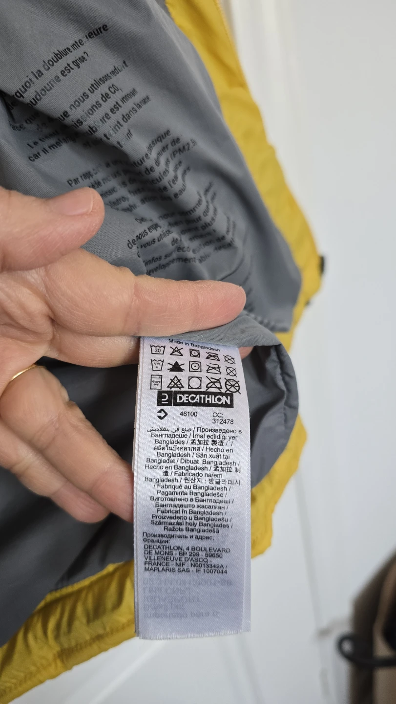 Decathlon Forclaz Hooded light Puffer Jacket - Yellow - photo 5