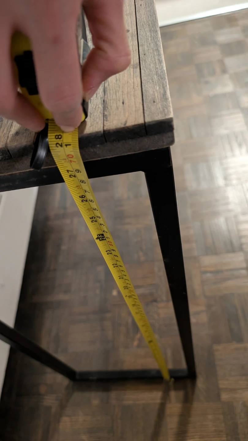 Rustic Wood Top Console Table - photo 2