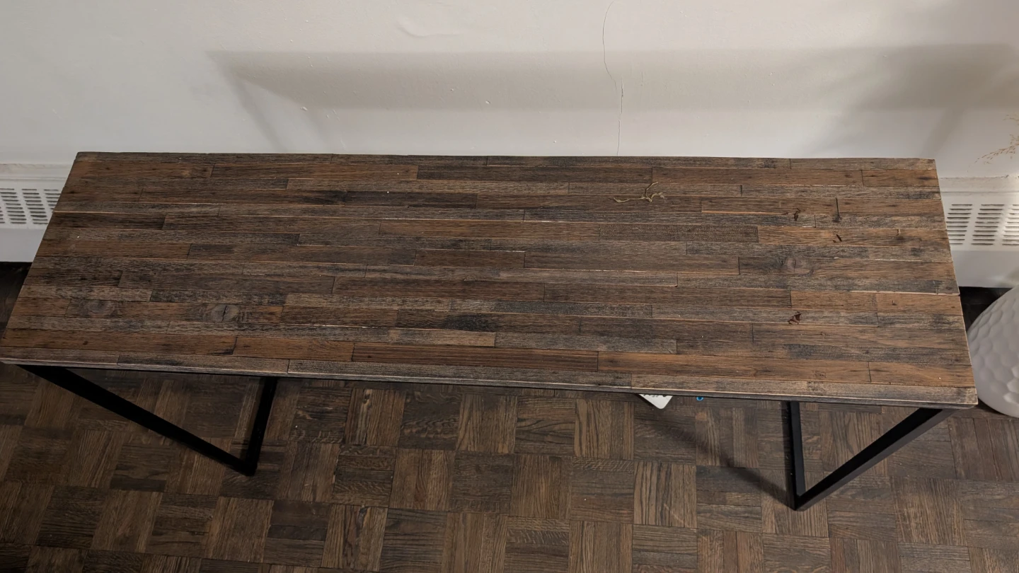 Rustic Wood Top Console Table - photo 3