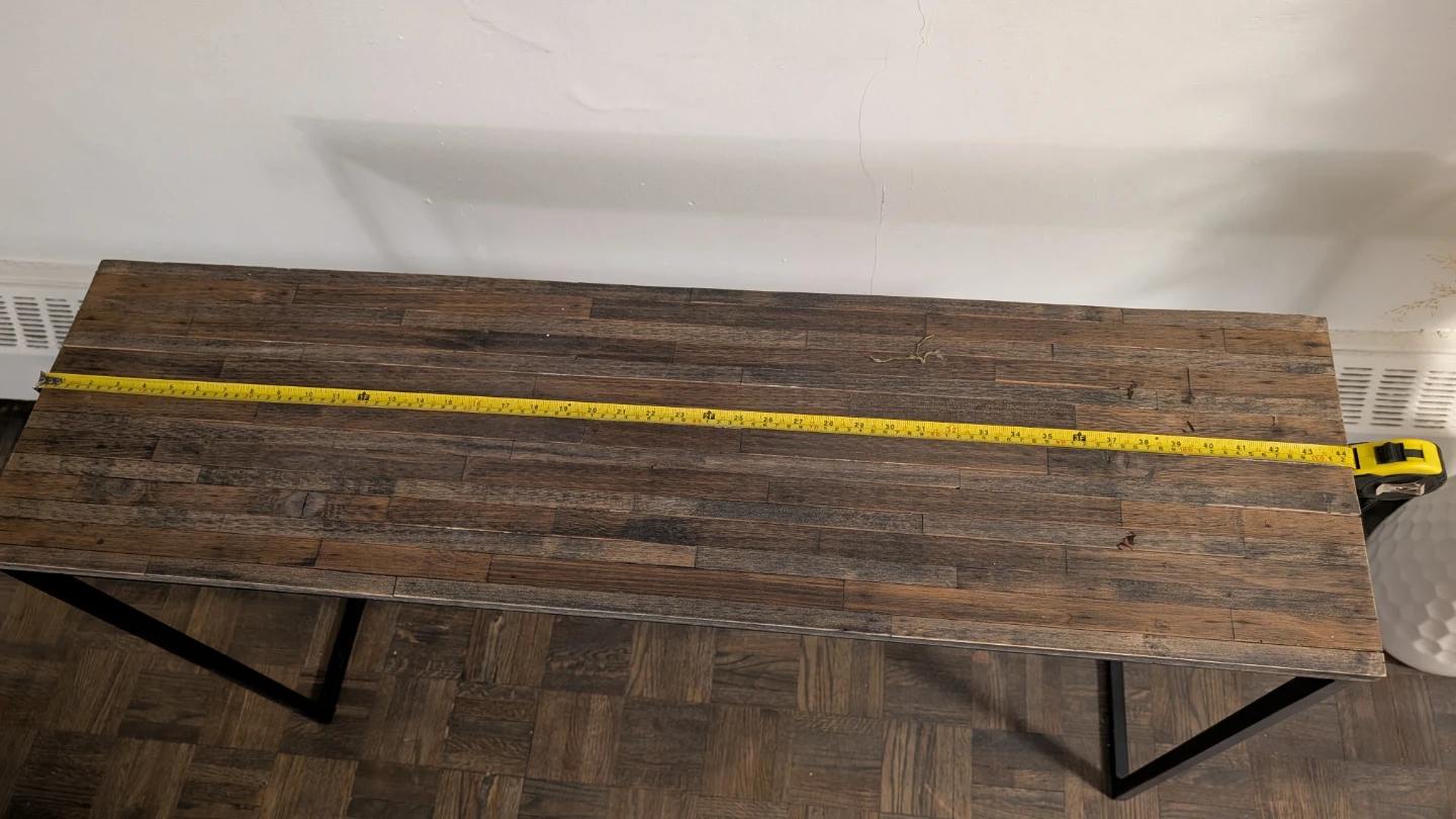 Rustic Wood Top Console Table - photo 4