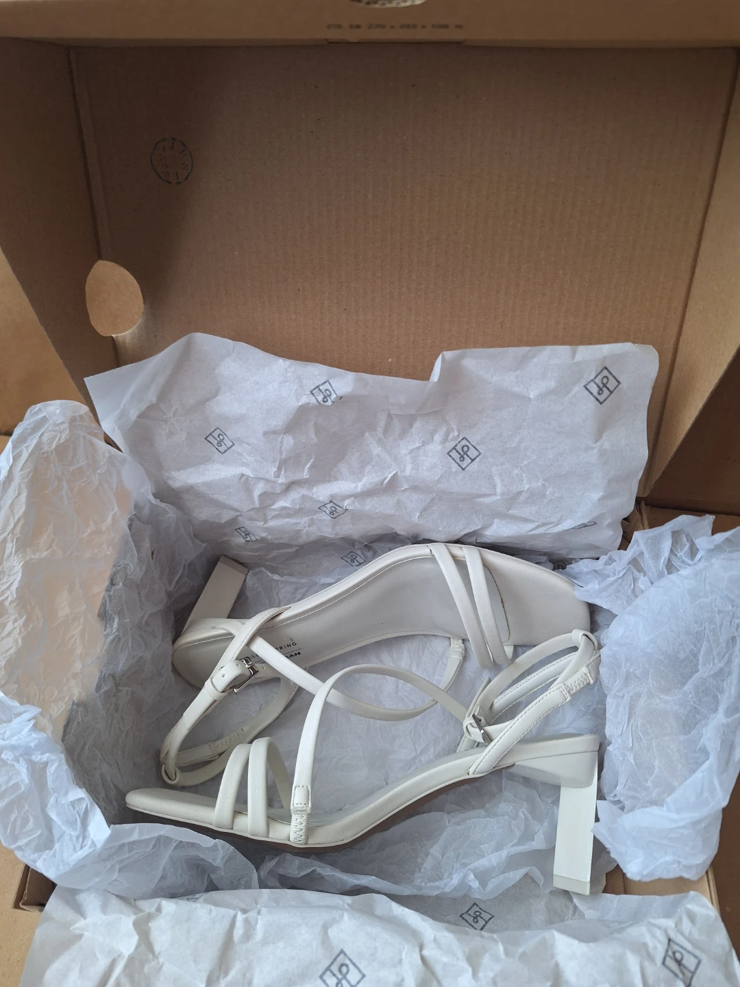 CALL IT SPRING White Strappy Block Heel Vegan Sandals - photo 3