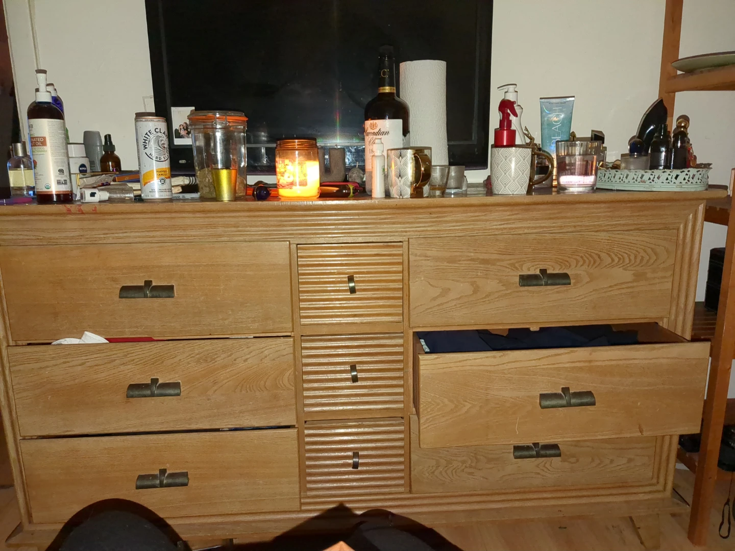 🧡Art Deco style Wooden Dresser w/Drawers🧡