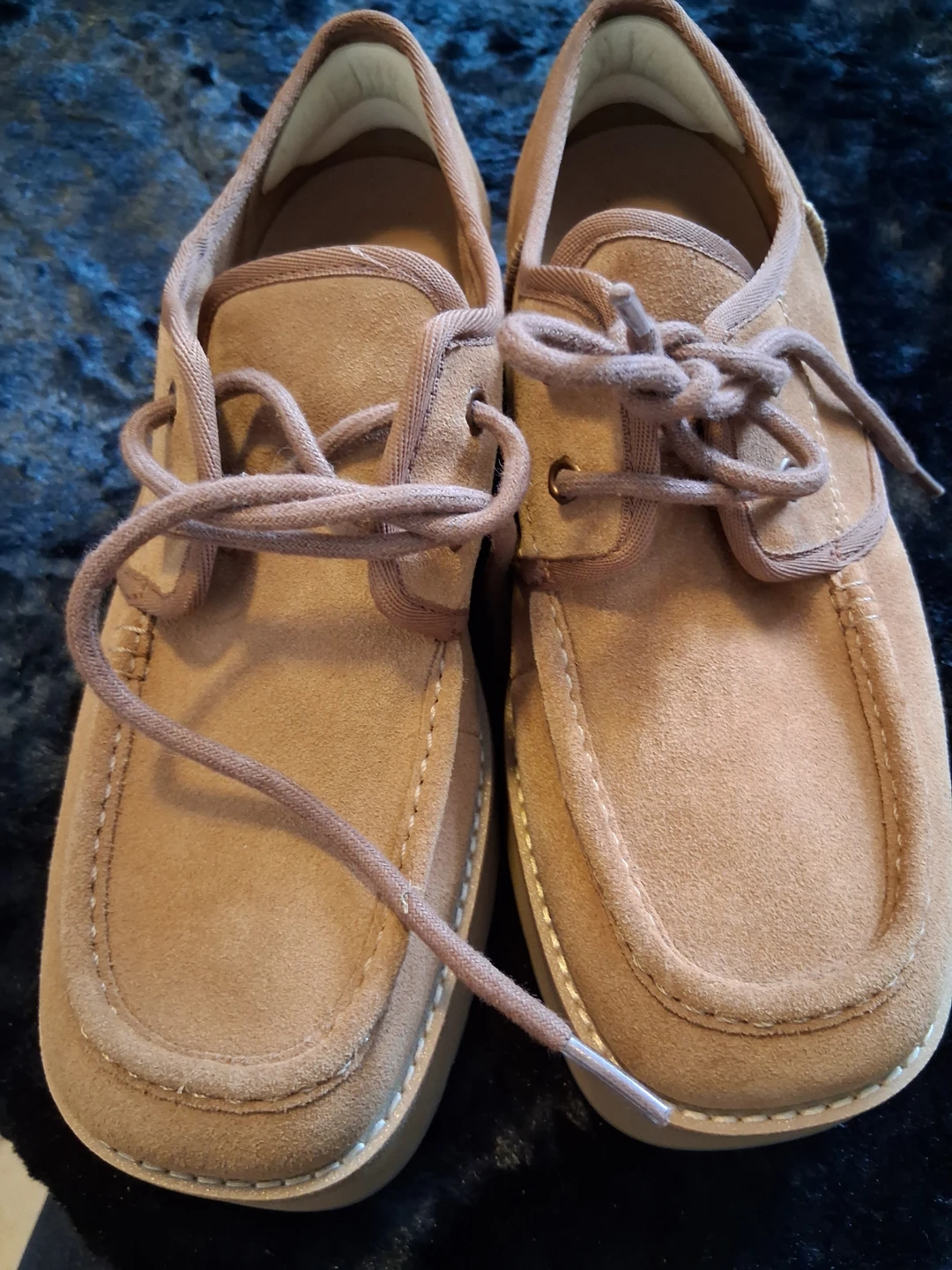 UGG Suede Slip-on Platform Shoes - Tan - photo 3