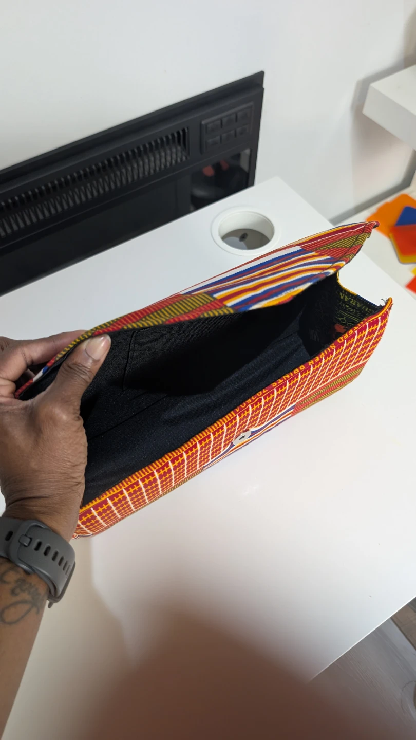 Clutch Bag with Kente Fabric - photo 2