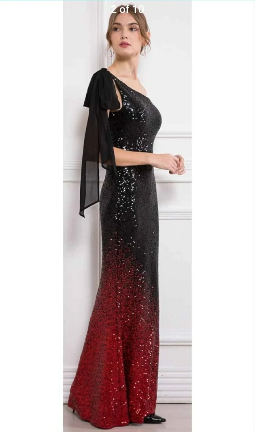 Sequin One-Shoulder Evening Dress, new never used - photo 2