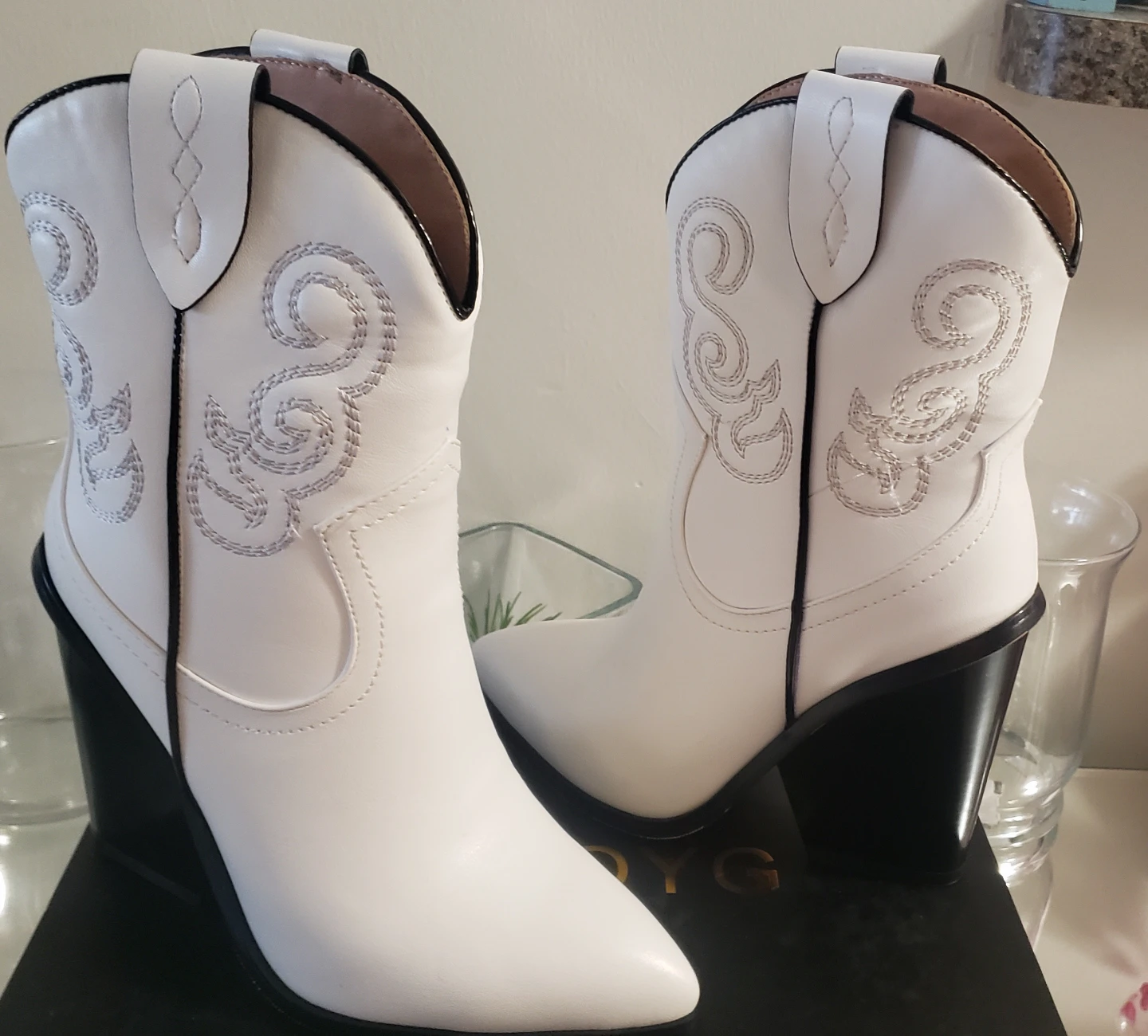 Brand new Cowgirl White Boots
