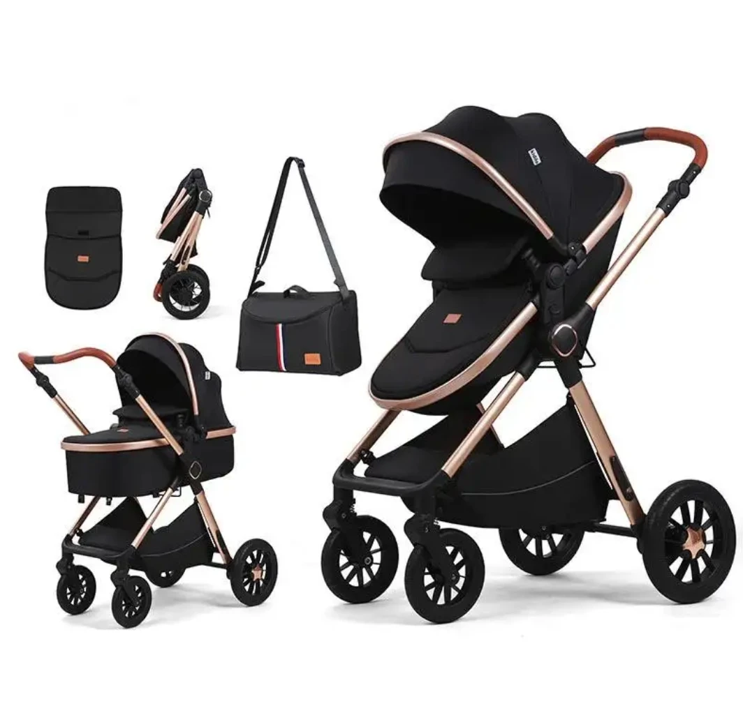 Baby Stroller and Pram Travel System with Matching Diaper Bag