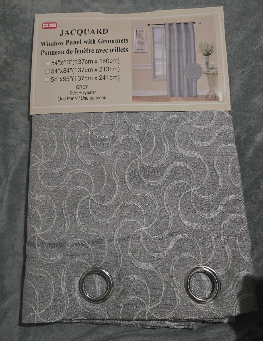 Jacquard Window Panel with Grommets🏆