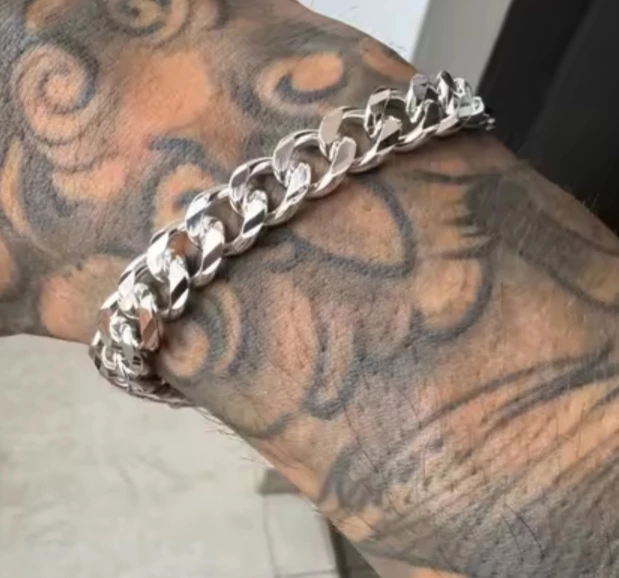 Sterling Silver 925 Curb Link Bracelet - photo 2