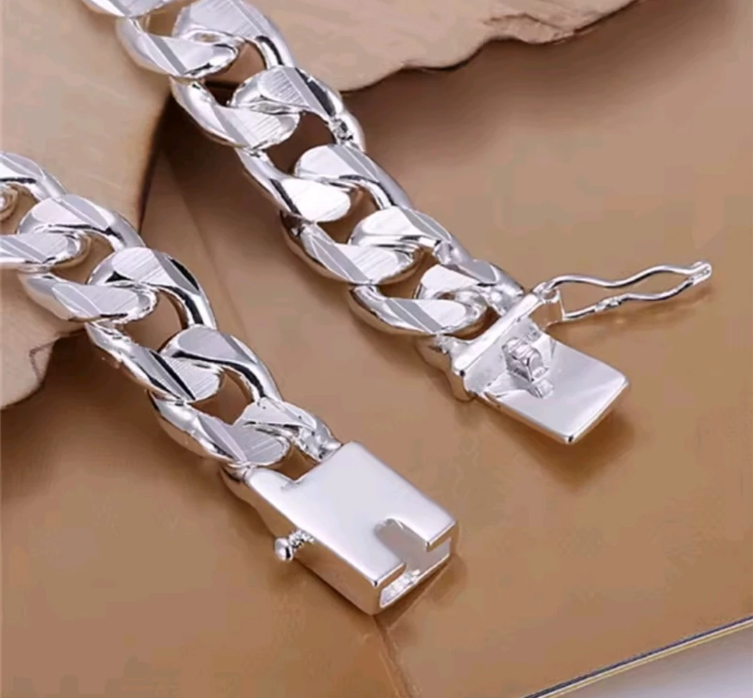 Sterling Silver 925 Curb Link Bracelet - photo 3