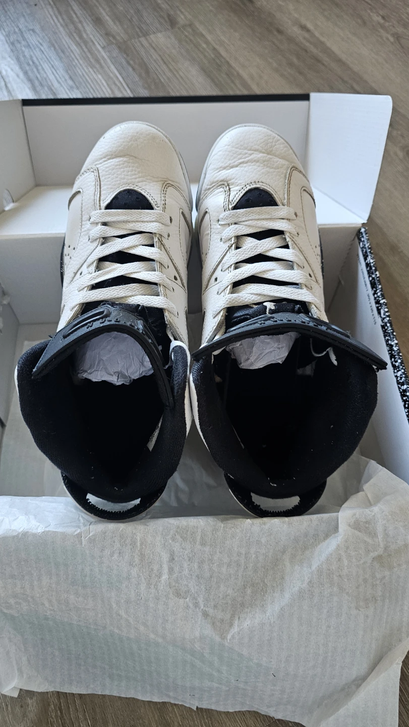 Air Jordan 6 Retro (GS) Size 6.5 White Black Sneakers - photo 2