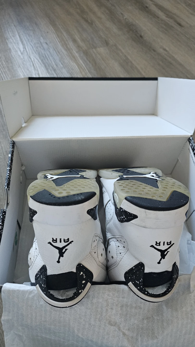 Air Jordan 6 Retro (GS) Size 6.5 White Black Sneakers - photo 3