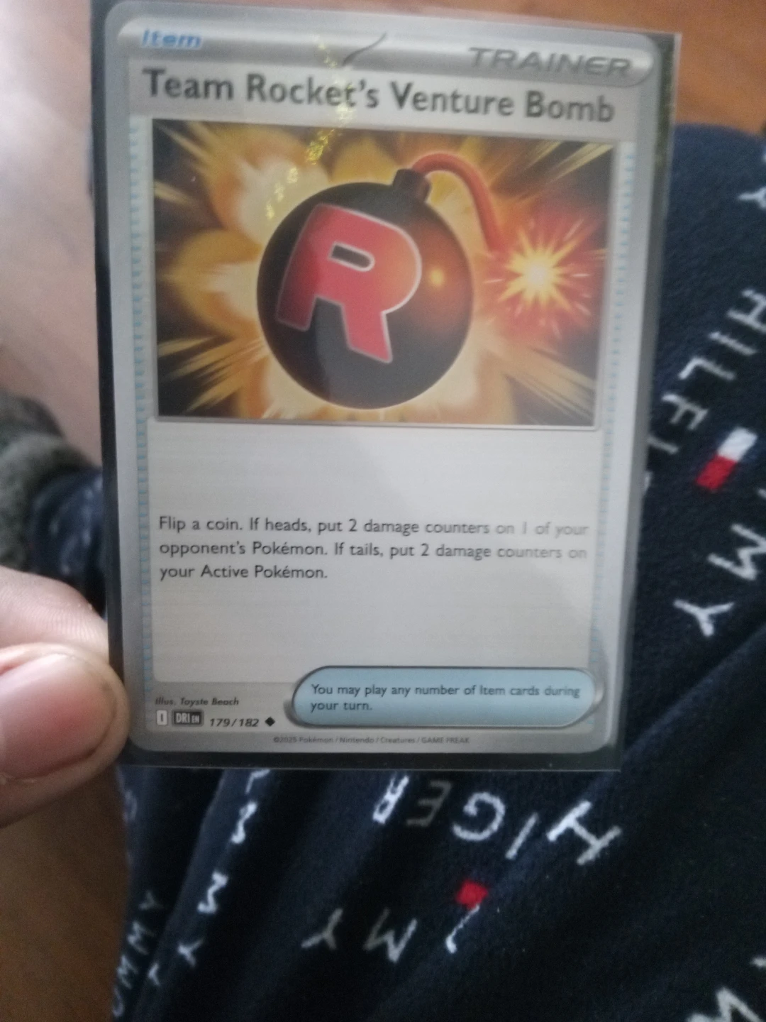 Pokemon Team Rocket's Venture Bomb Trainer Card 179/182