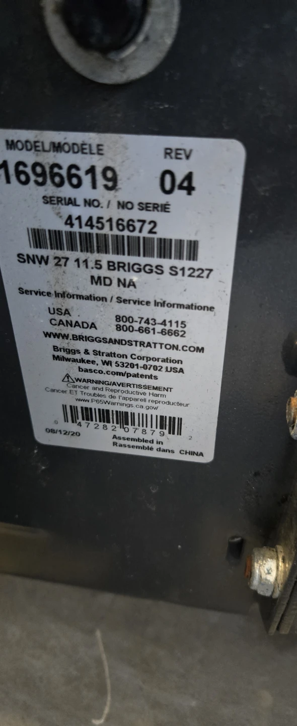 Briggs & Stratton - 27" Snowblower S1227 - photo 4