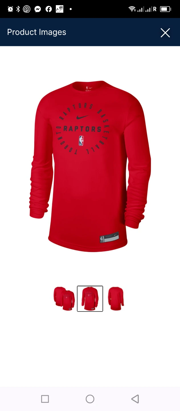 Men's Toronto Raptors Nike Red Long Sleeve T-Shirt