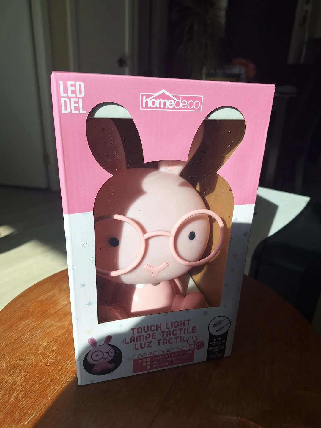 HomeDeco Pink Bunny Touch Light