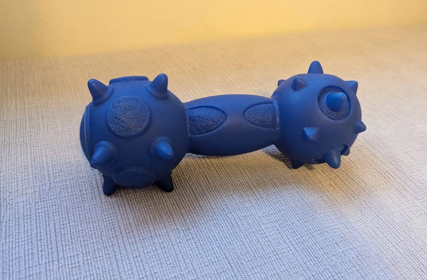 Blue Spiky Dumbbell Dog Toy