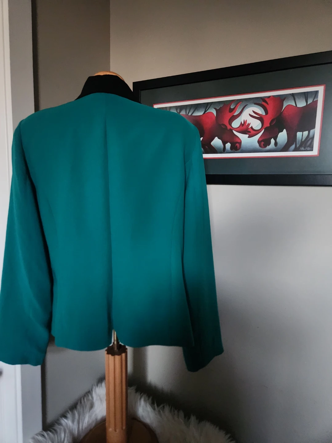 Plus size Nifty 90's Teal Blazer with Black Trim - photo 5