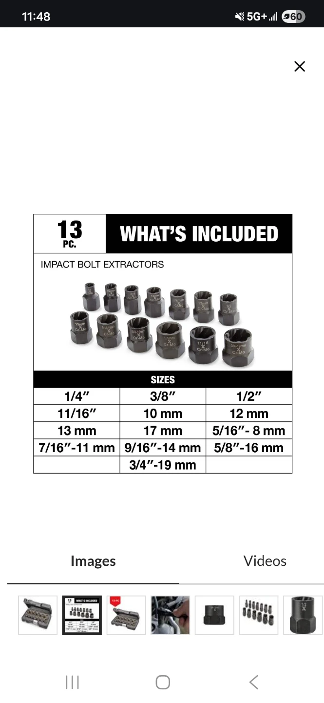 13-PC Impact Bolt Extractors Set - photo 2