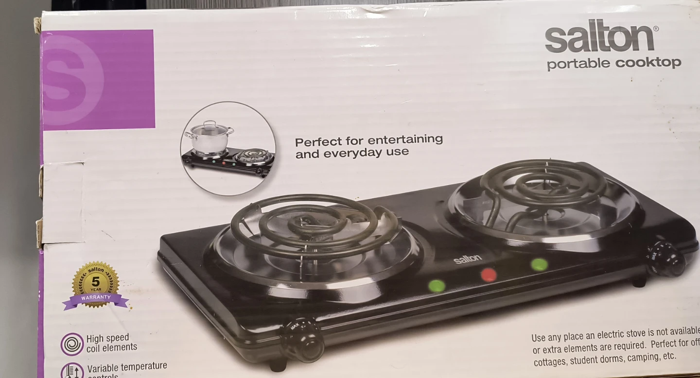 Salton Portable Double Burner Cooktop HP 1427 - photo 2