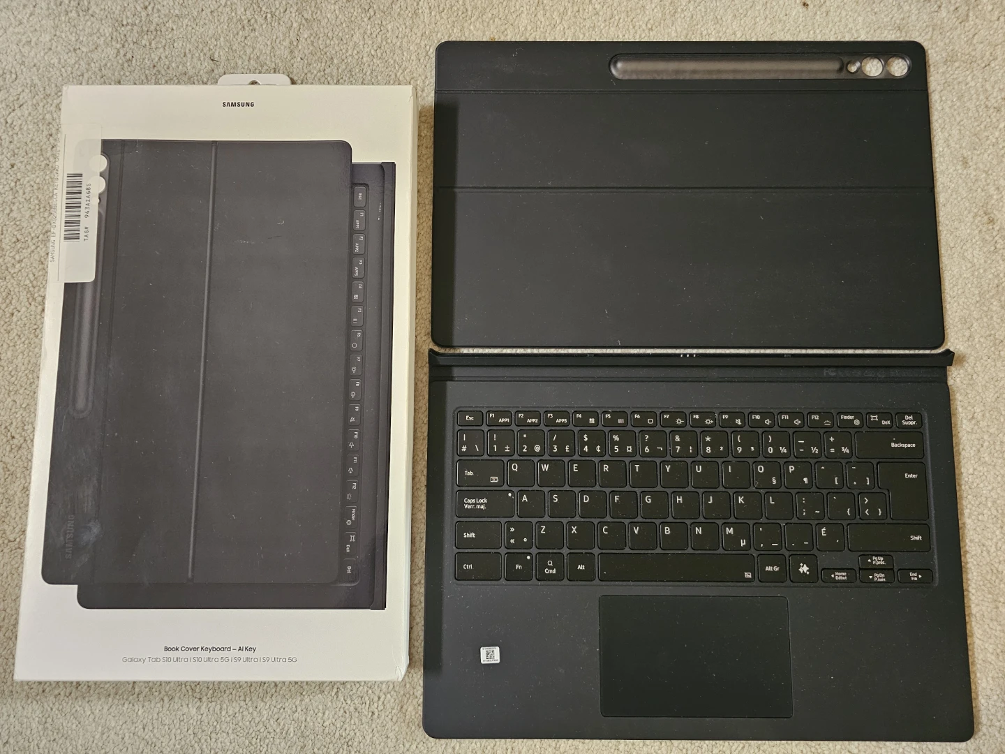 Samsung Keyboard Cover for Galaxy Tab S10/S9 Ultra-Bla