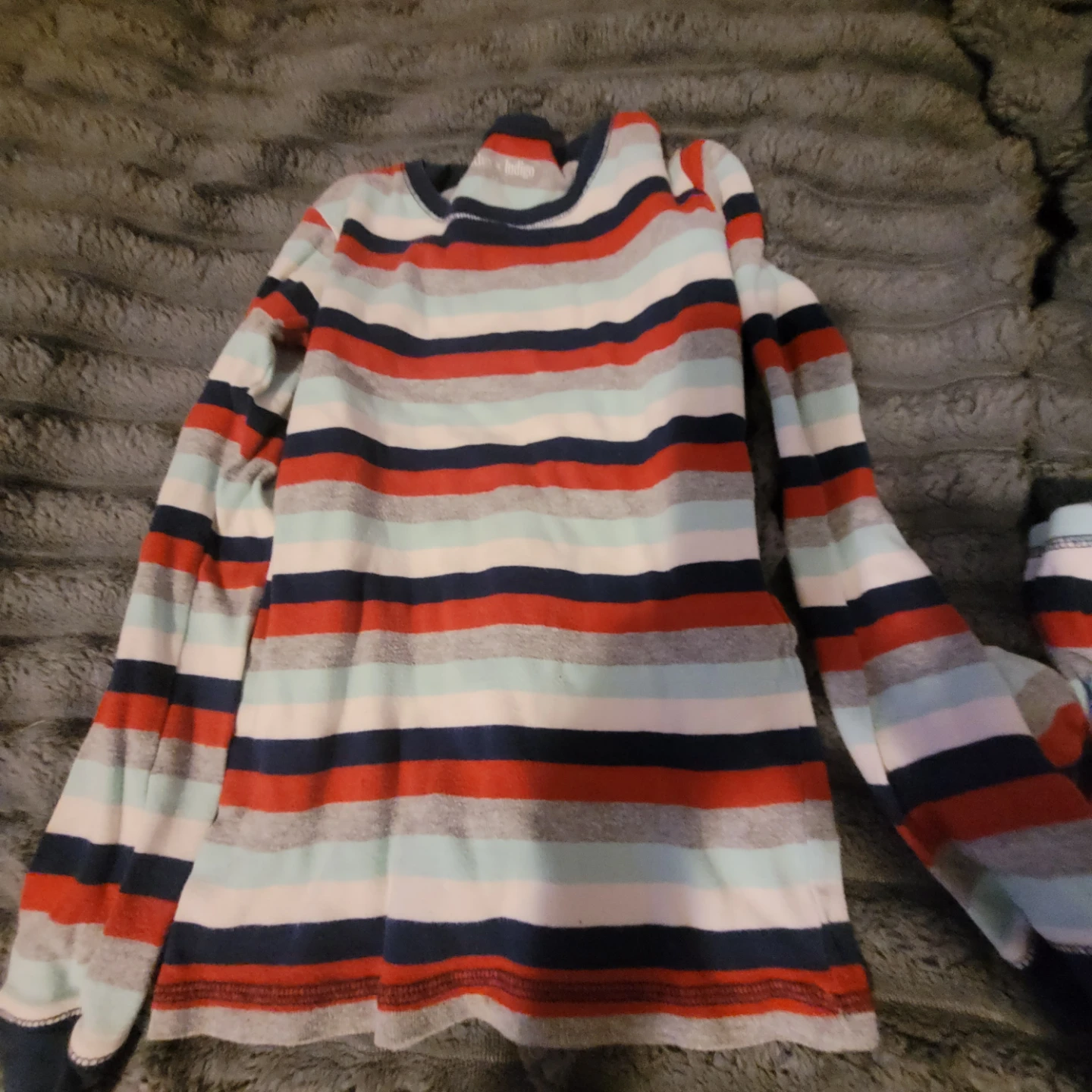 Hatley x Indigo Striped Long Sleeve Shirt Size 12 - photo 4