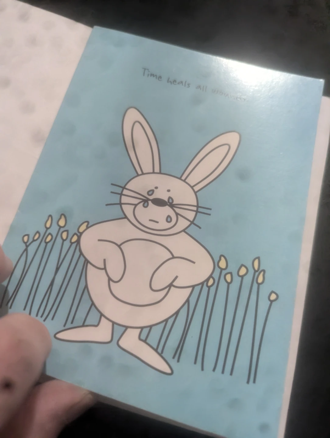 Funny Greeting Card with Bunny and Text - photo 5