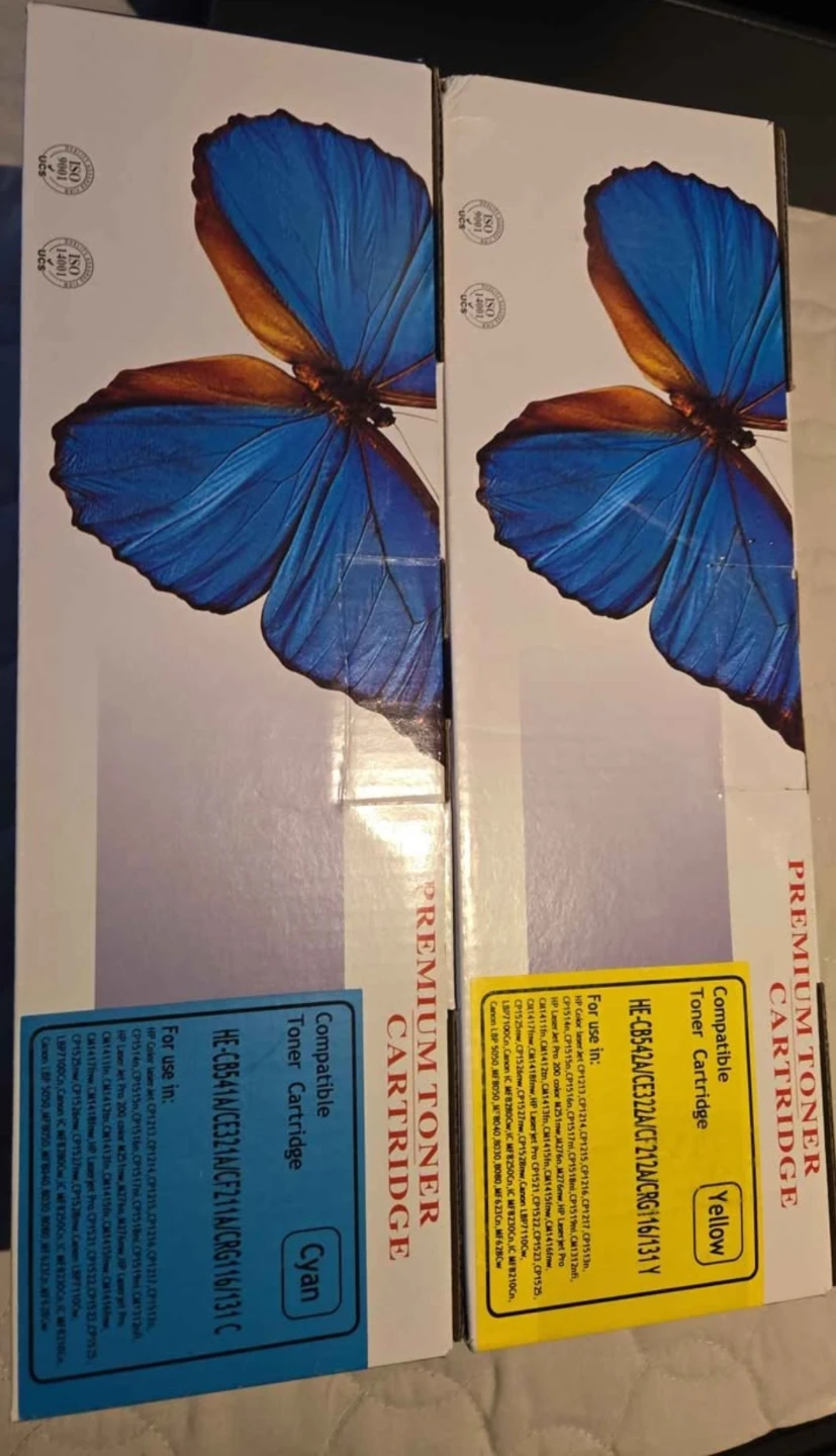 HP Compatible Toner Cartridges 128A- Cyan & Yellow