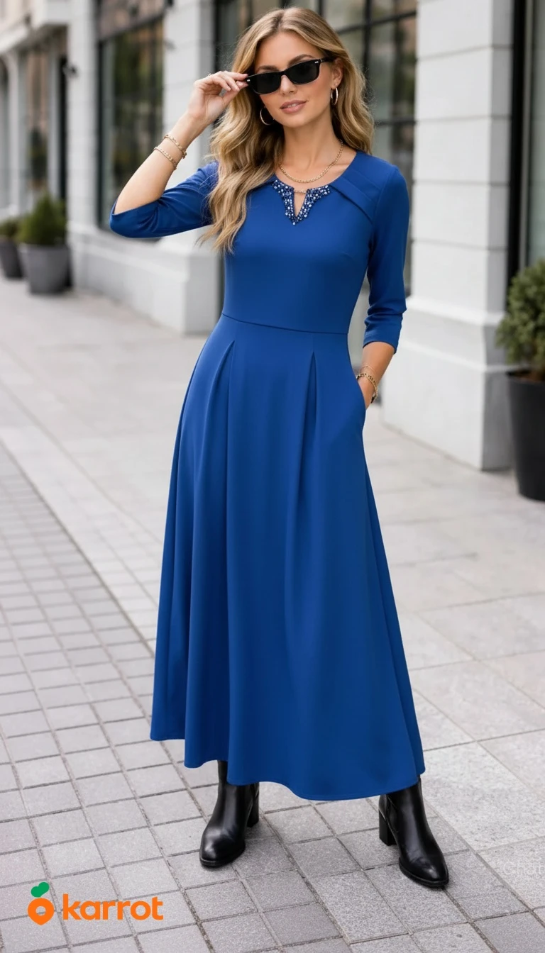 PROM EUROPEAN  Maxi Blue Dress - Size S, exelent conditions. - photo 4