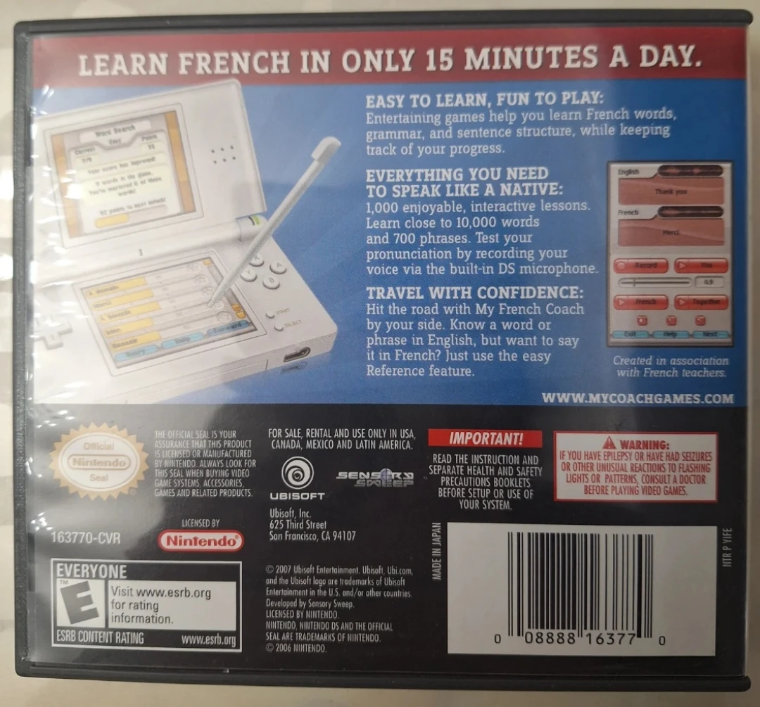 My French Coach Nintendo DS Game - photo 2