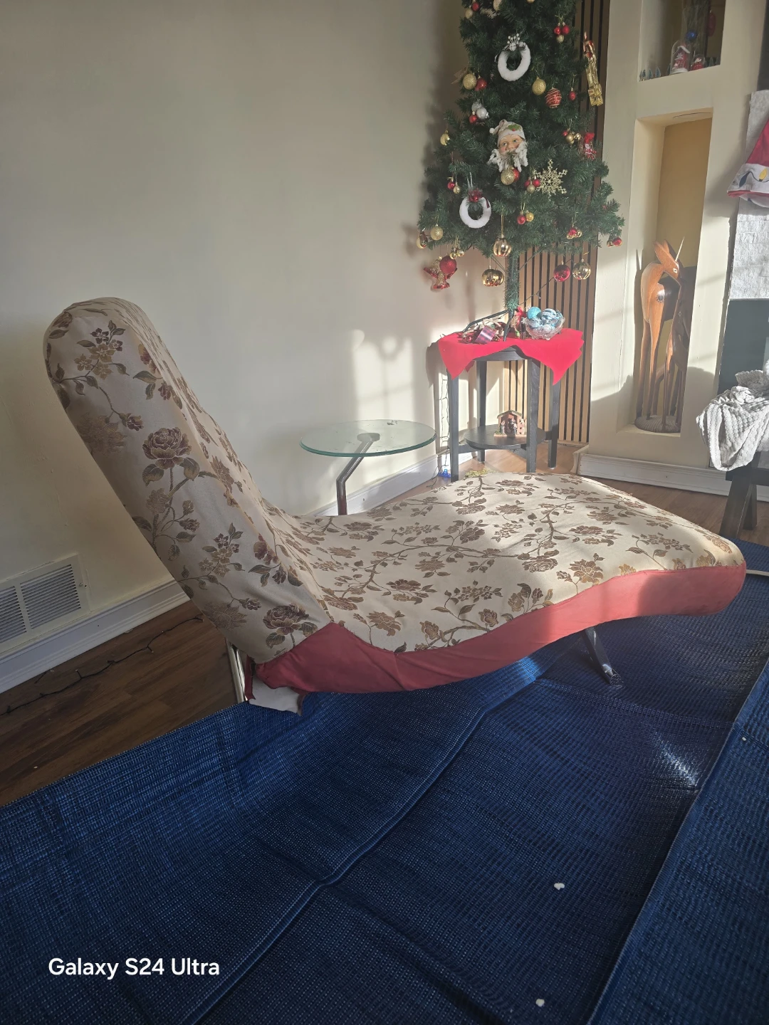 Floral Chaise Lounge Chair