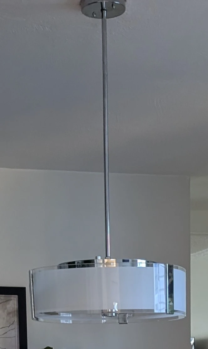 Chrome Pendant Light Fixture - photo 2