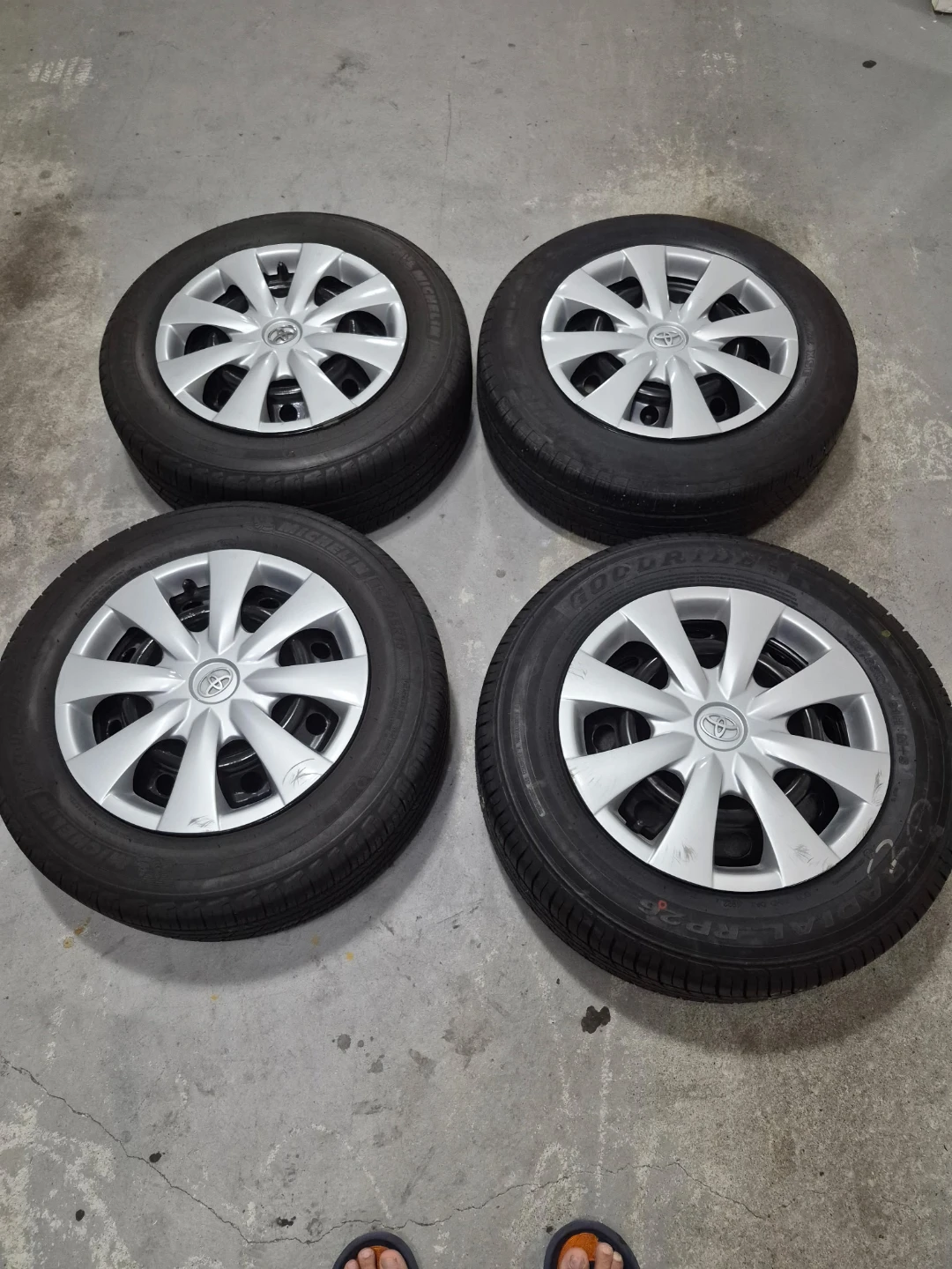 All season Michlein tires with steel rims