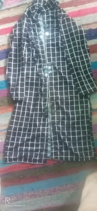 3pc Women's Grid Print Set with Removable Shrug - photo 3