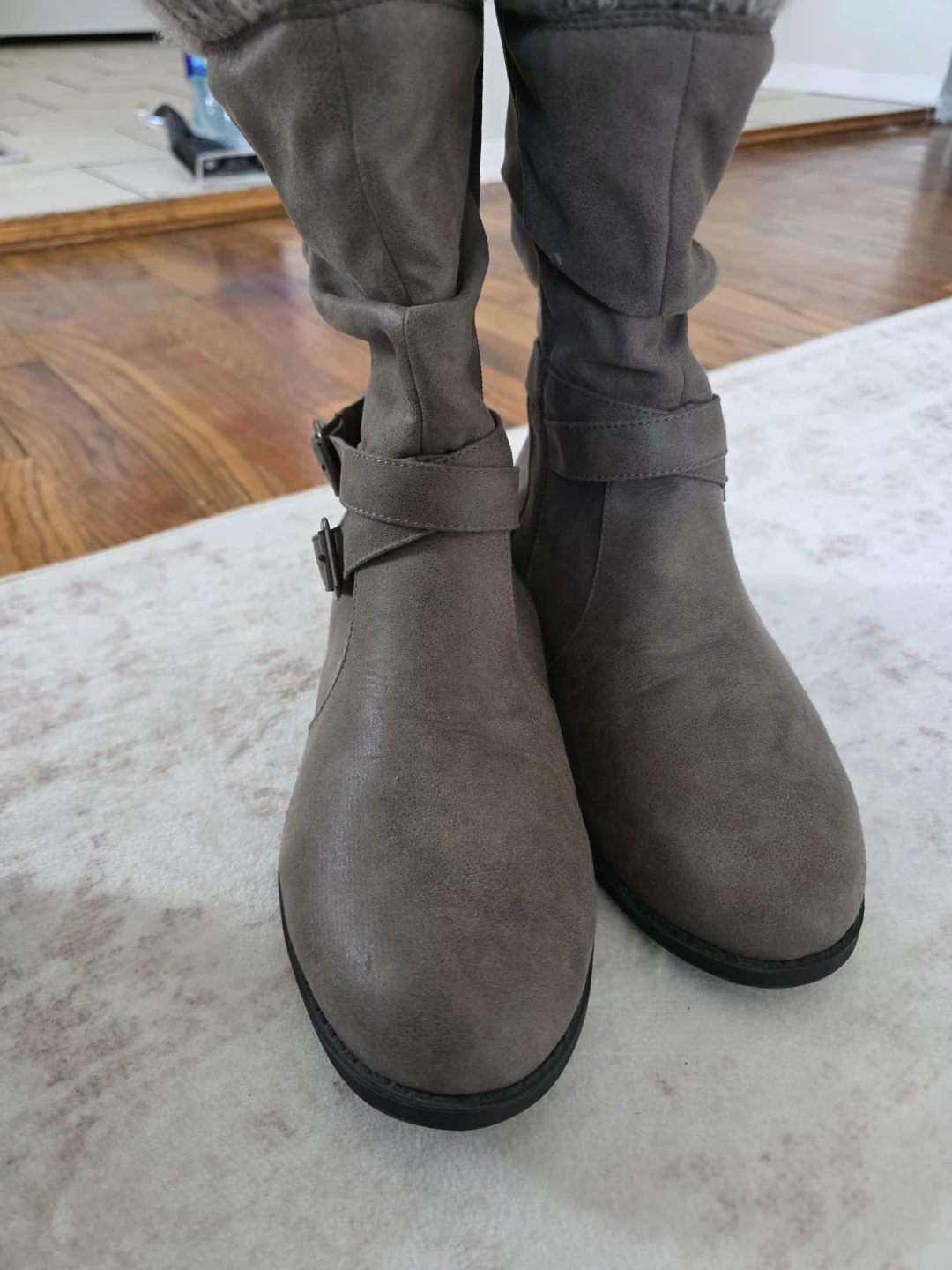 Torrid Brown Suede Knit Top Boots - Size 7.5 - photo 2