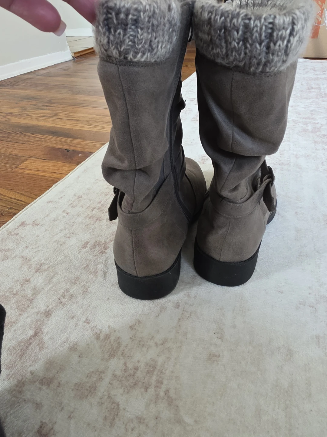 Torrid Brown Suede Knit Top Boots - Size 7.5 - photo 4