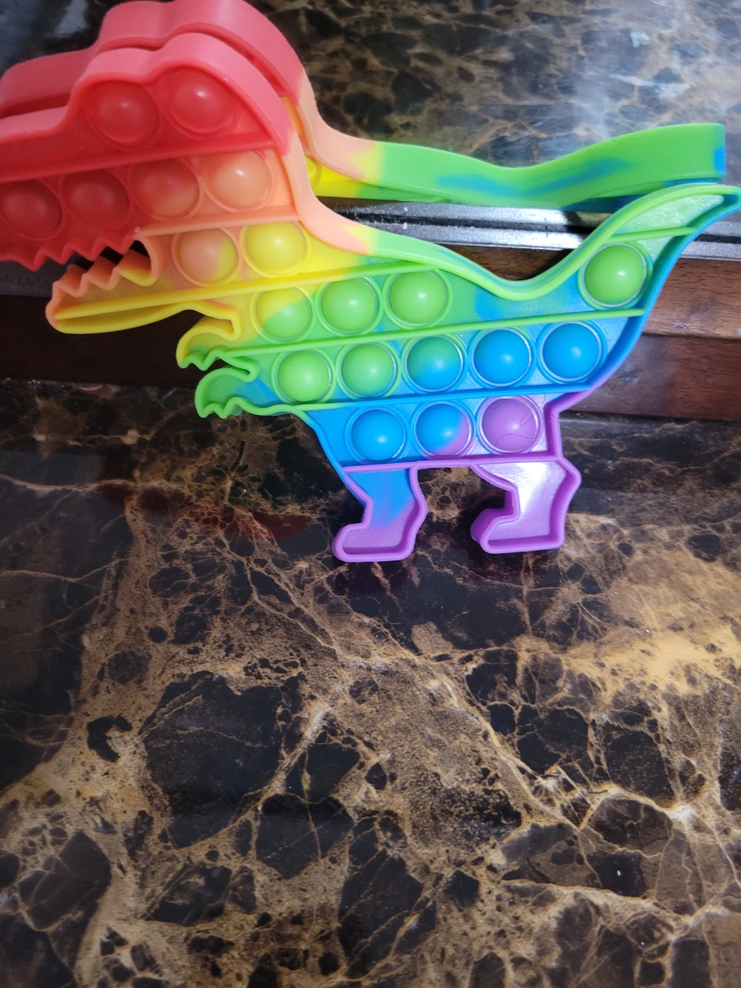 Rainbow Dinosaur Bubble Pop Fidget Toy - photo 2