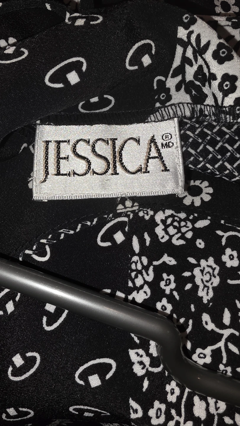Jessica Black and White Patchwork Spaghetti Strap Dress - photo 3