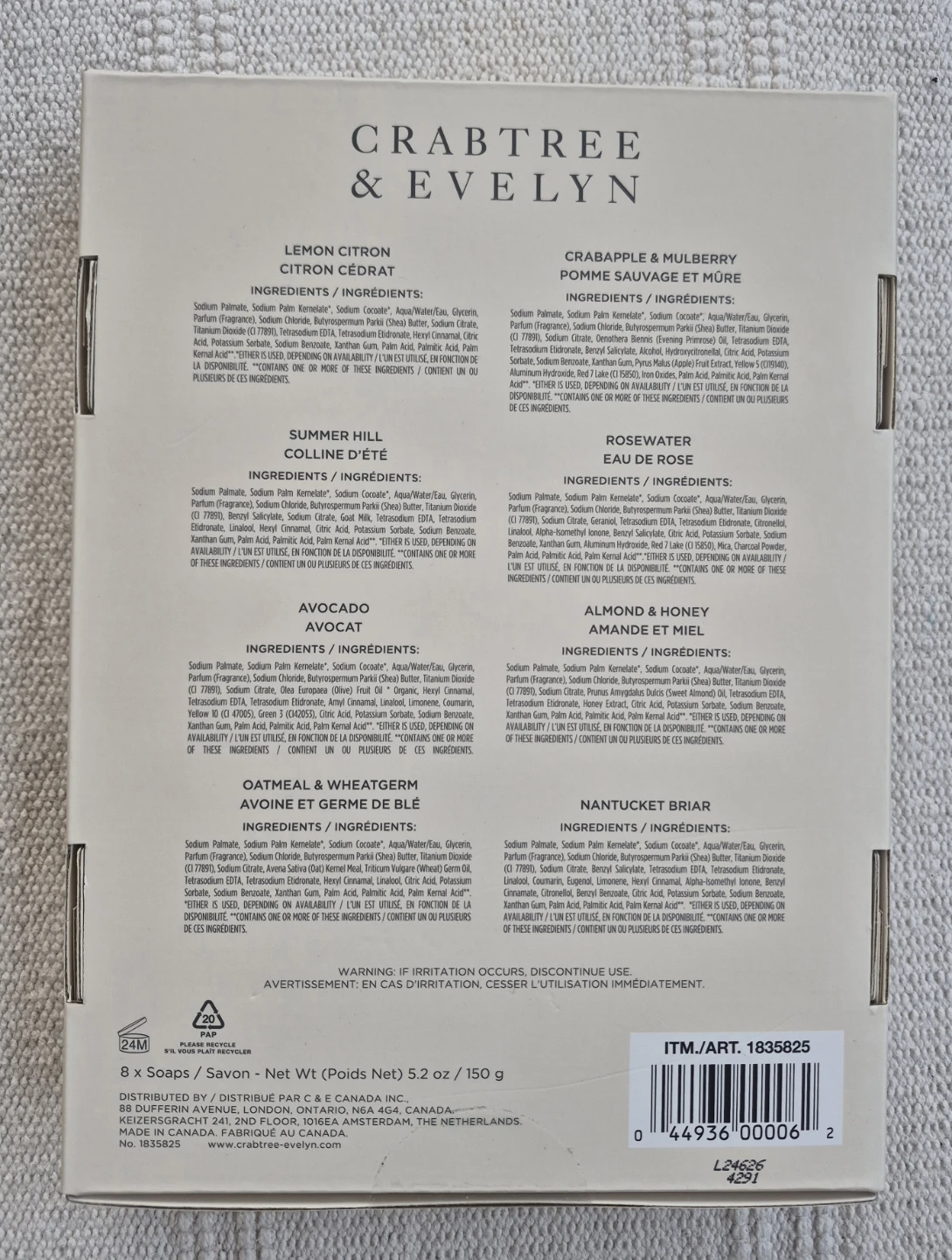 Crabtree & Evelyn Triple Milled Soap Set - 8 Bars - photo 2