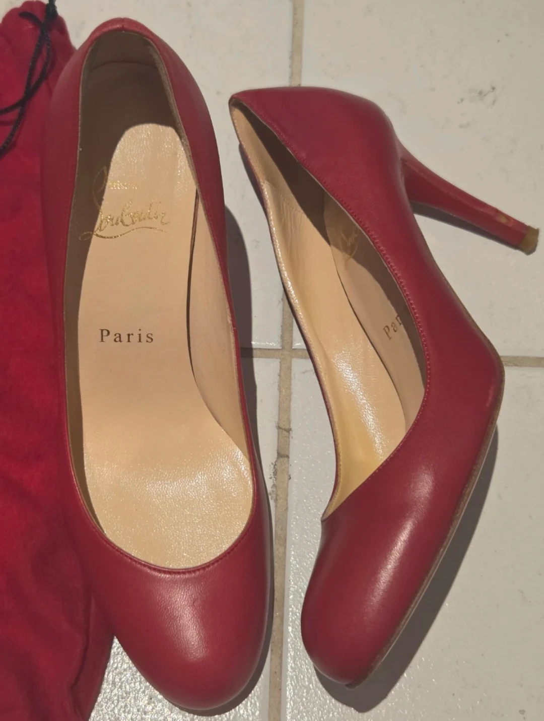 Christian Louboutin Red Leather Heels - photo 3