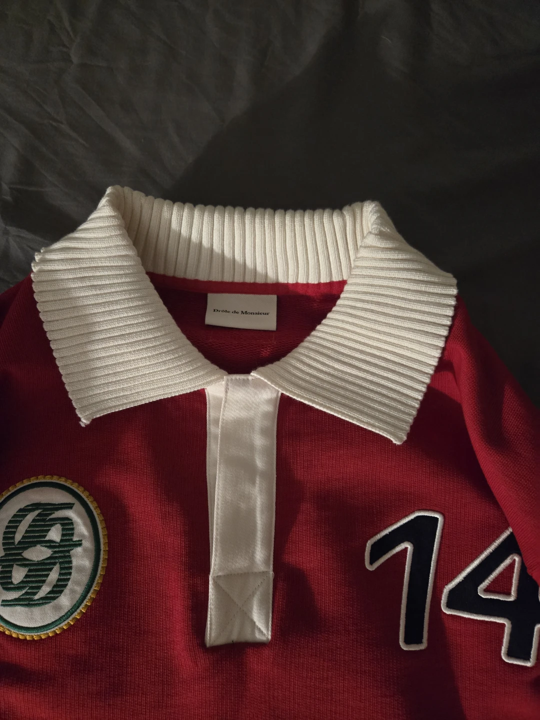 Drôle de Monsieur Long Sleeve Rugby Shirt Red - photo 4