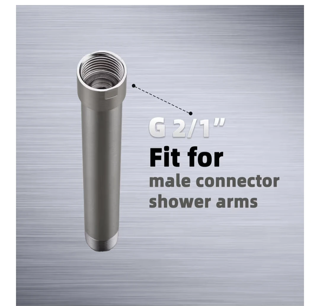 Shower Head Extension Arm 8 Inches, Shower Arm Extender - photo 4