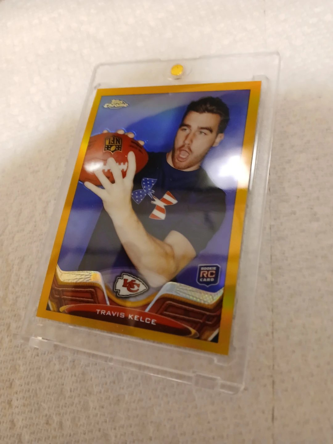 Topps Chrome Travis Kelce Rookie RC Card Gold #d /50 - photo 2