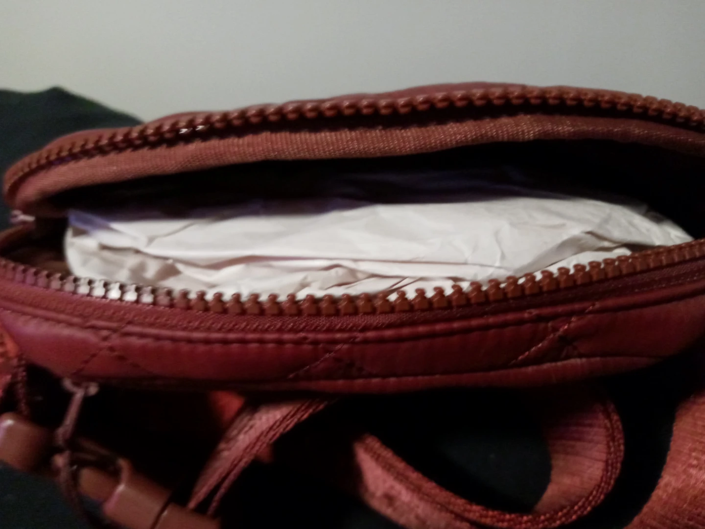 Lole Burgundy Quilted Belt/ Crossbody Bag - photo 4