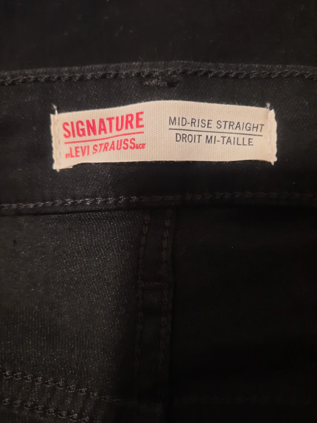New black  Jean, Levi Strauss Signature Mid-Rise Straight - photo 3