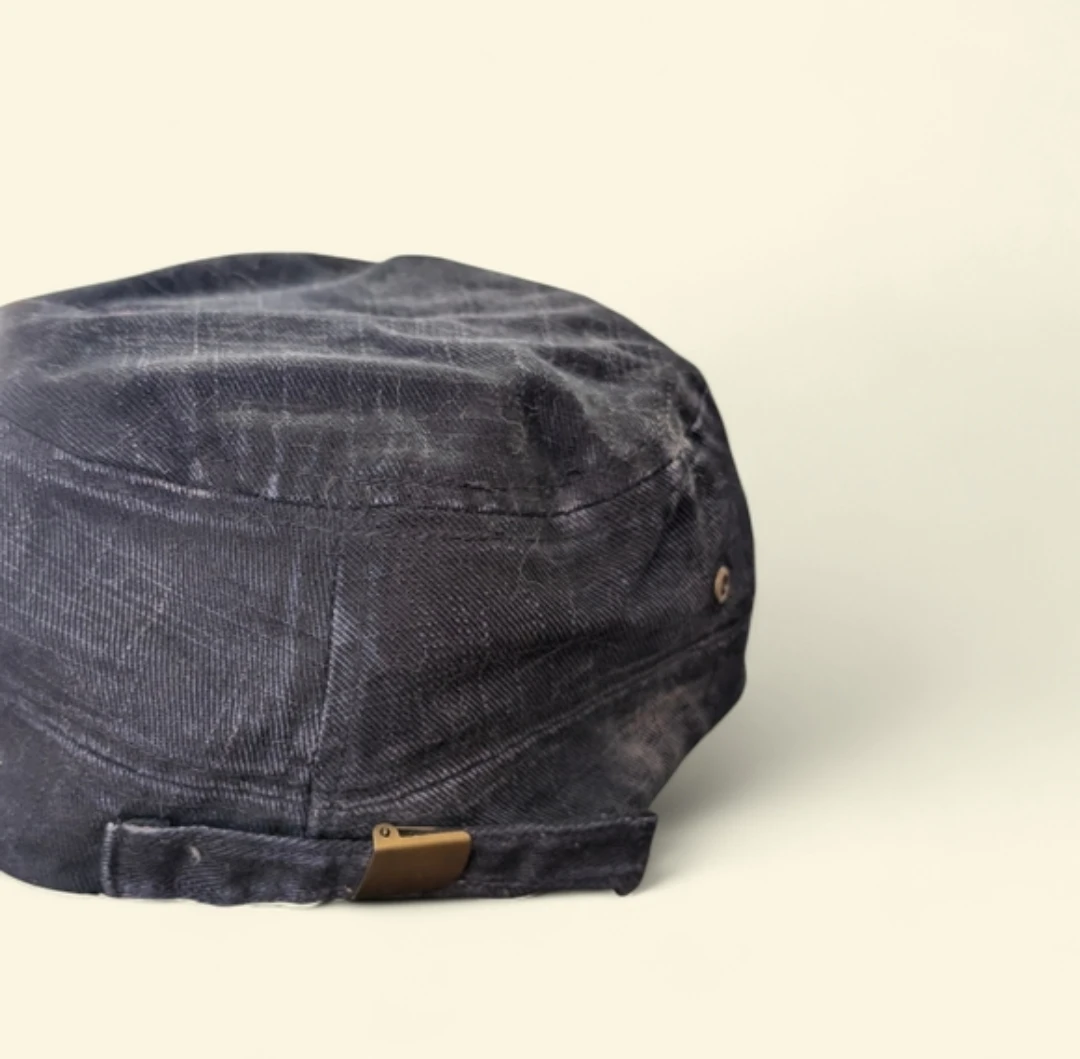 Denim Cadet Hat with Paris Embroidery - photo 4